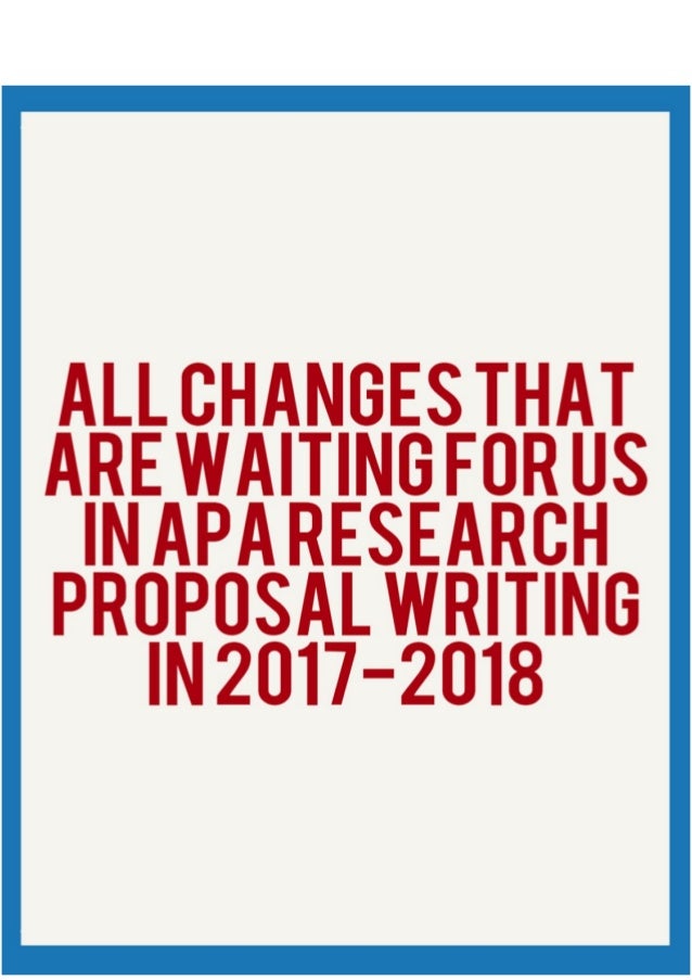 all changes that are waiting for us in apa research proposal writing apa research proposal format