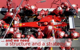... and we need
a structure and a strategy
 
