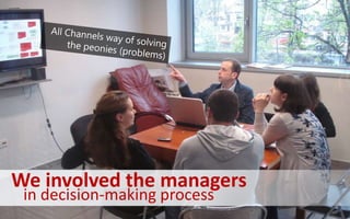 We involved the managers
in decision-making process
 