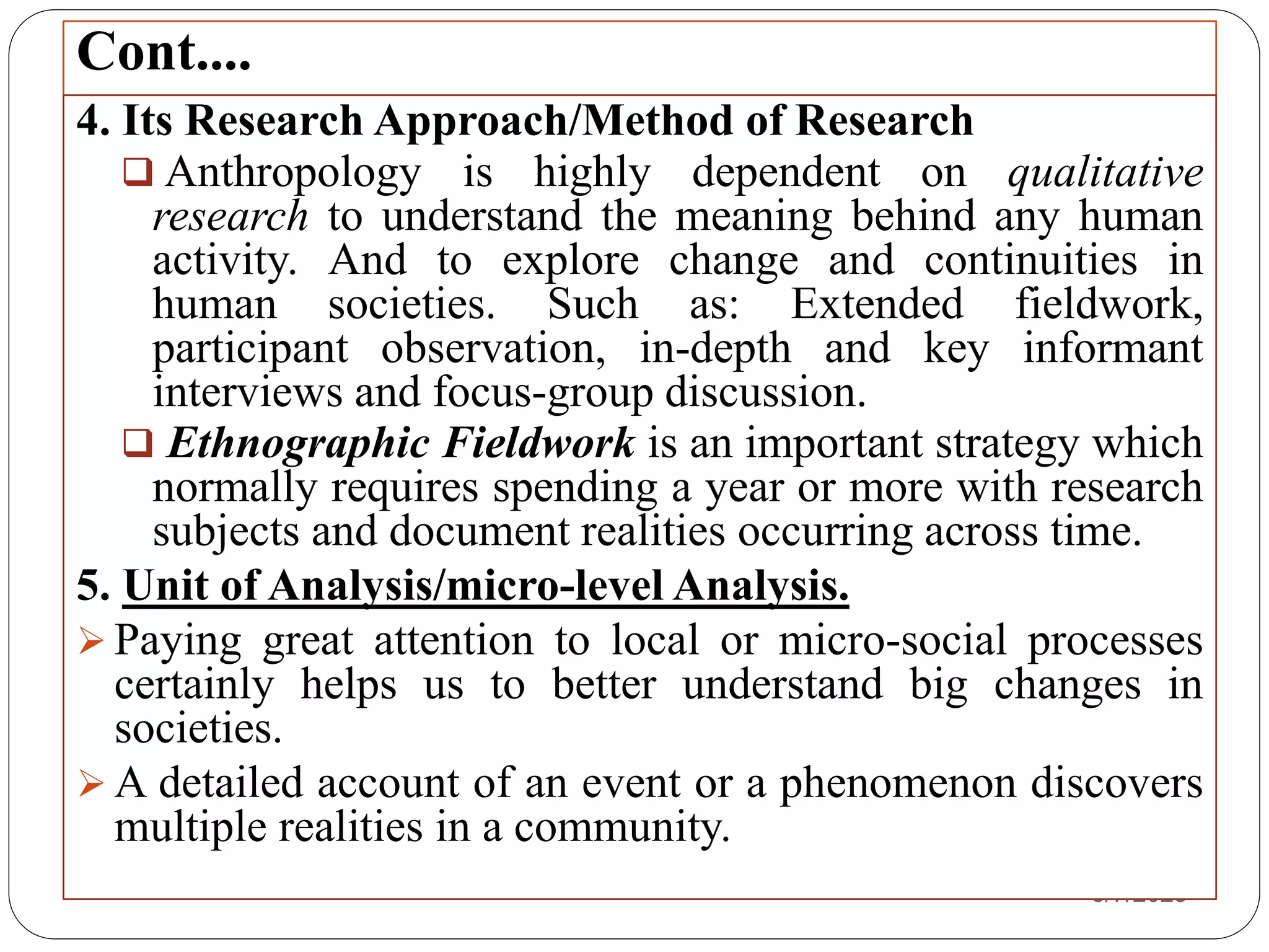 Introduction to Anthropology Course | PPTX