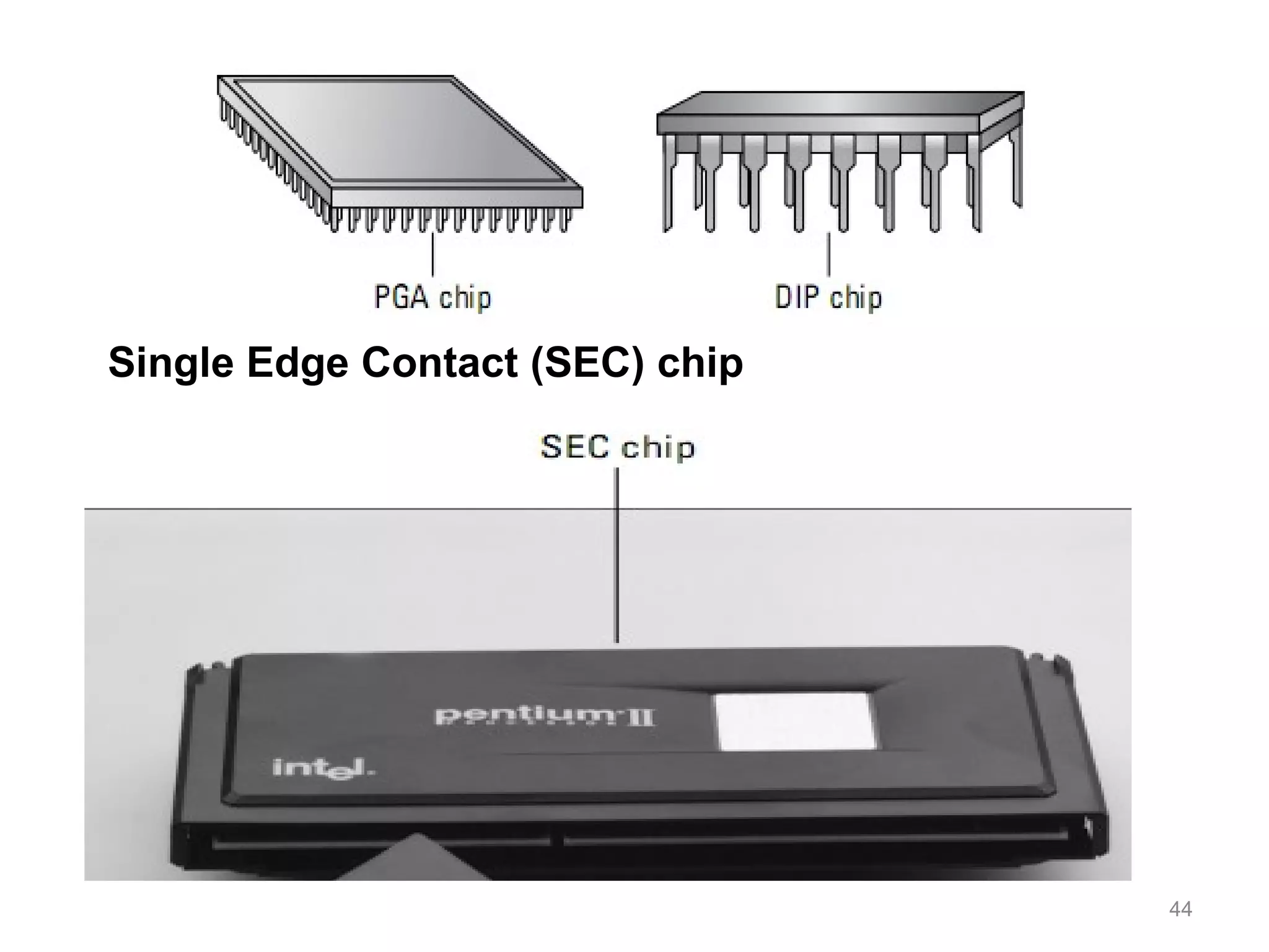 44
Single Edge Contact (SEC) chip
 