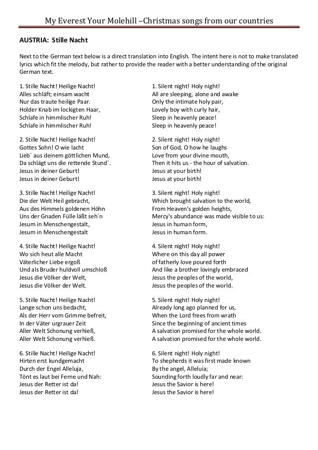 my everest your molehill christmas songs from our countries austria stille nacht next to - Christmas Songs About Jesus Birth my everest your molehill christmas songs from our countries austria stille nacht next to - Christmas Songs About Jesus Birth