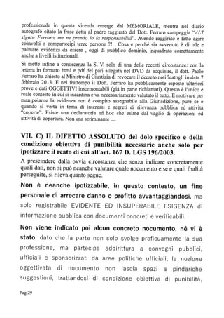 Allc istanza proscioglimento immediato ex art. 129 cpp