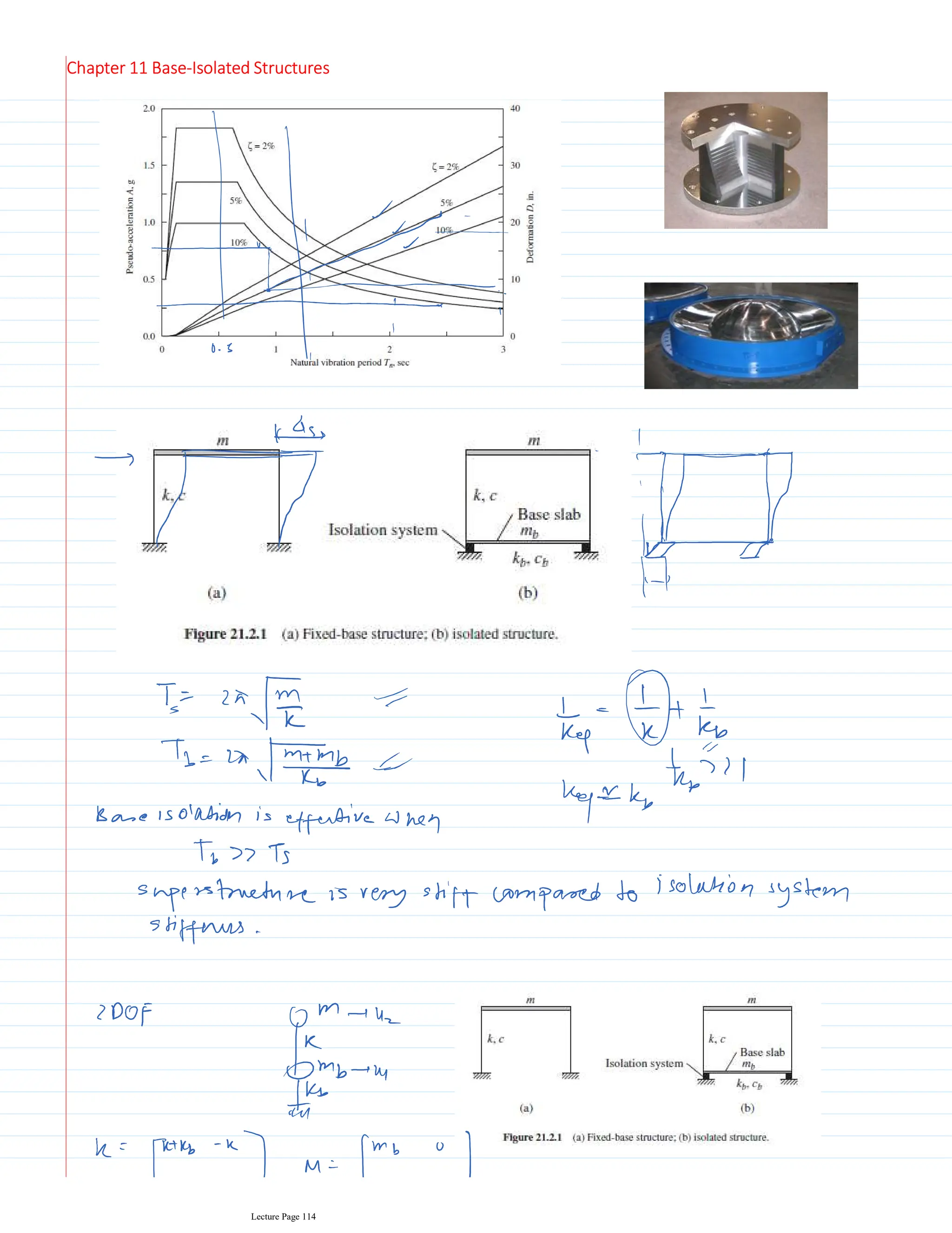 Chapter 11 Base-Isolated Structures
Lecture Page 114
 