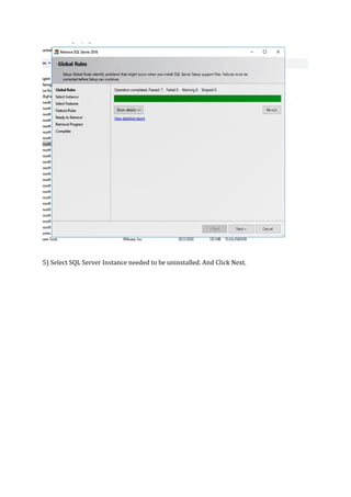 Uninstallting microsoft sql server 2016 | PDF