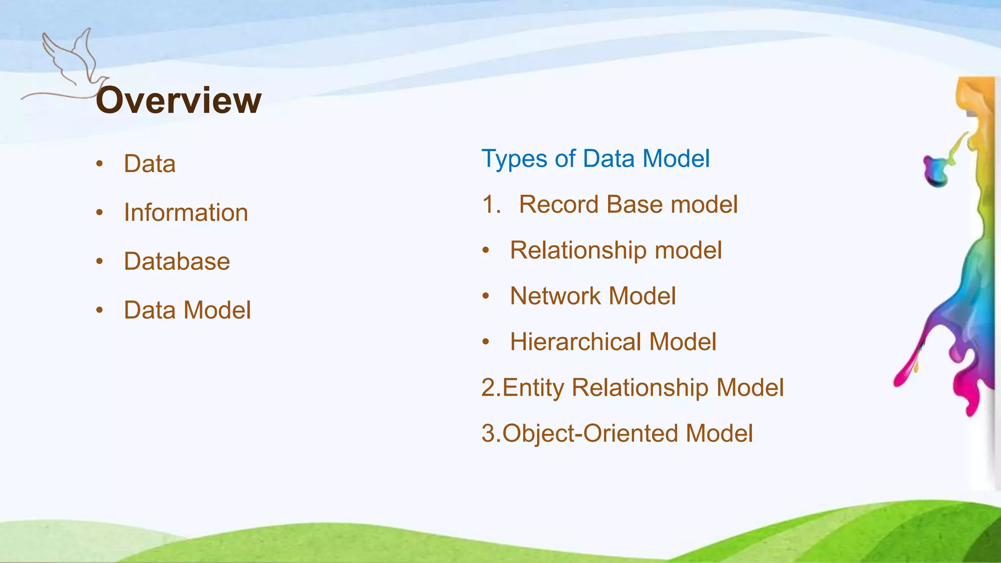 All data models in dbms | PPTX | Databases | Computer Software and ...