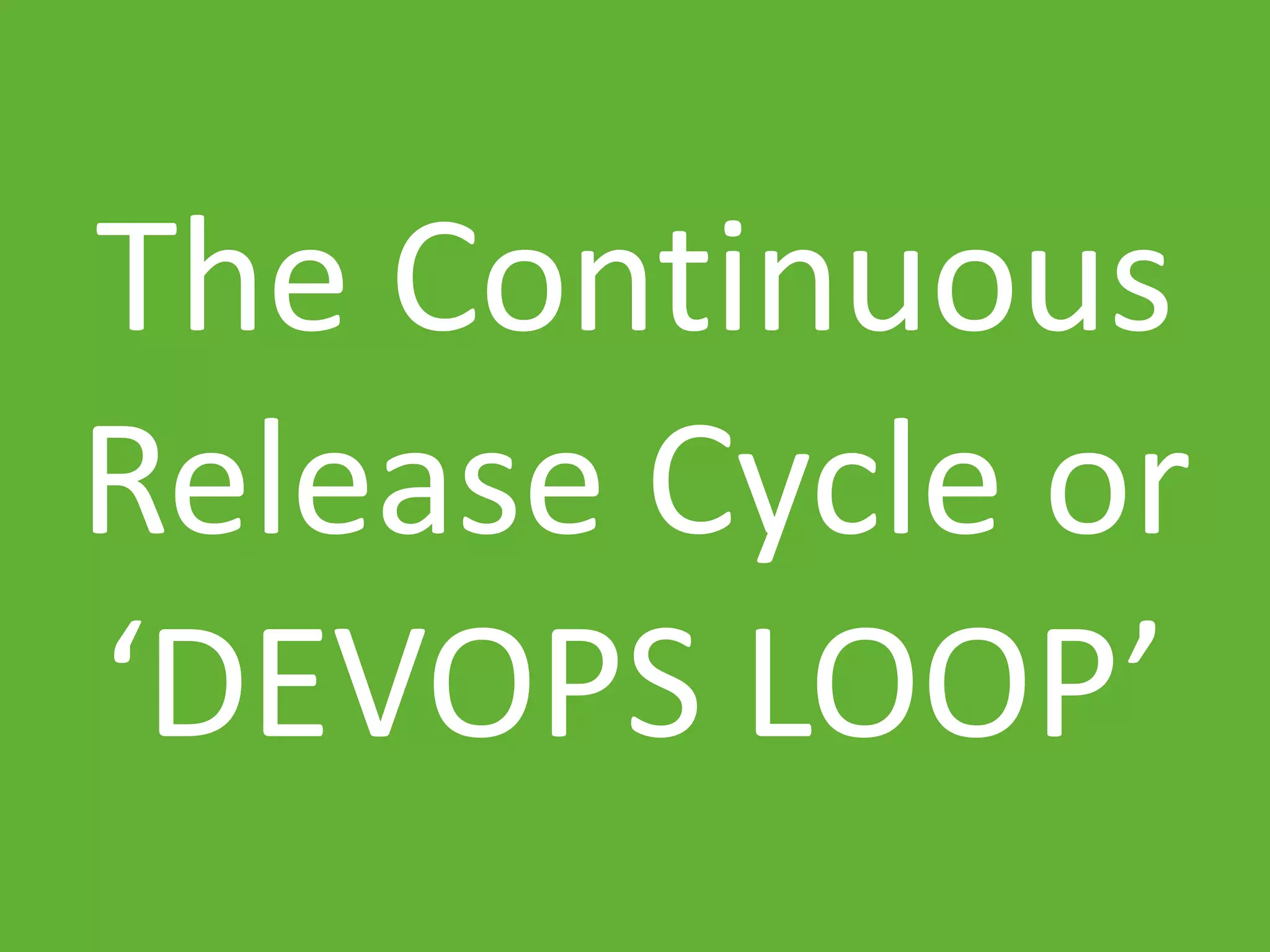 www.ranger4.com DevOpstastic
The Continuous
Release Cycle or
‘DEVOPS LOOP’
 