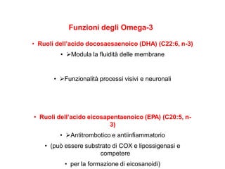Gli acidi grassi essenziali (EFA) “vitamina F” Omega-3 e -6