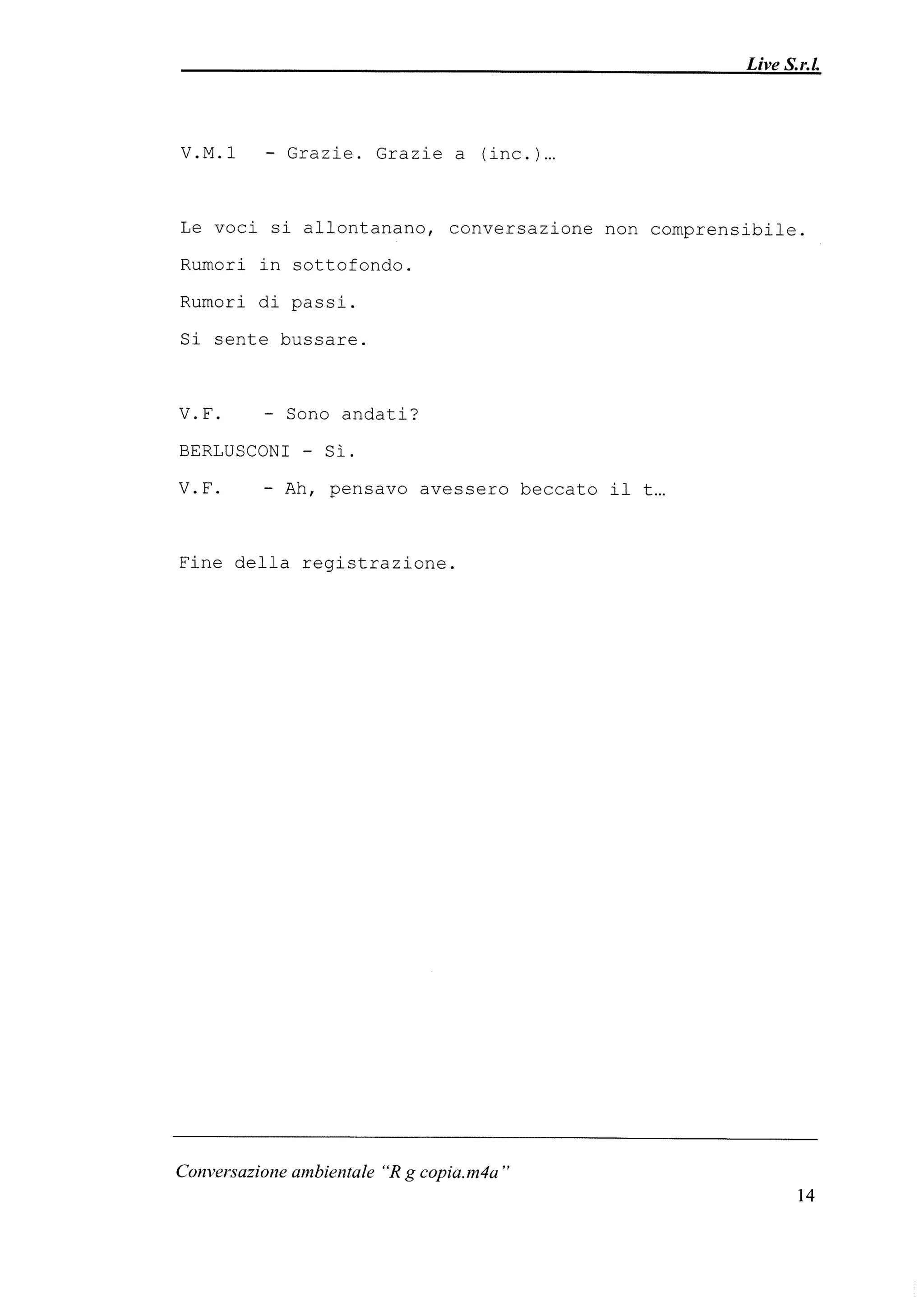 Le registrazioni di Berlusconi