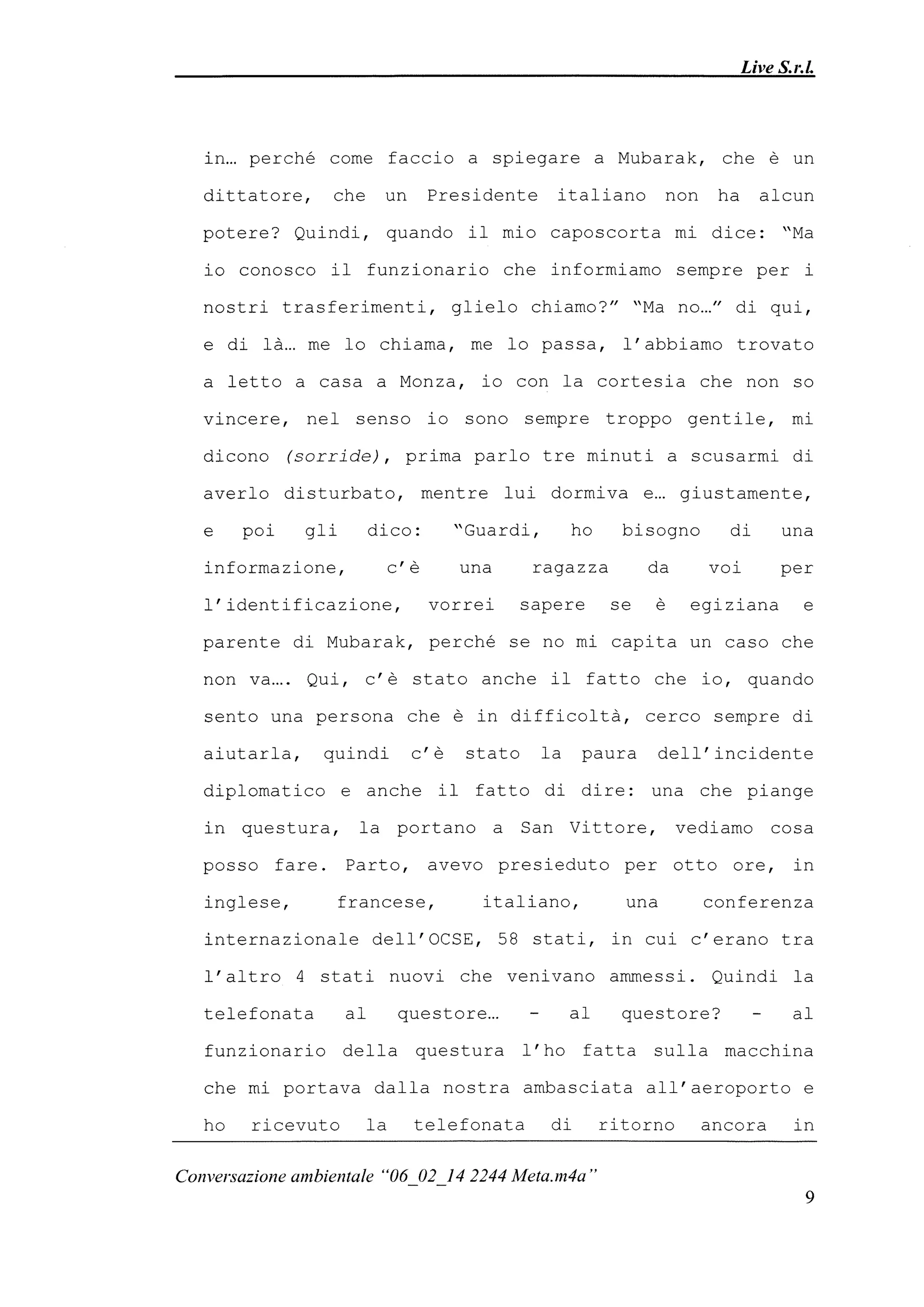 Le registrazioni di Berlusconi