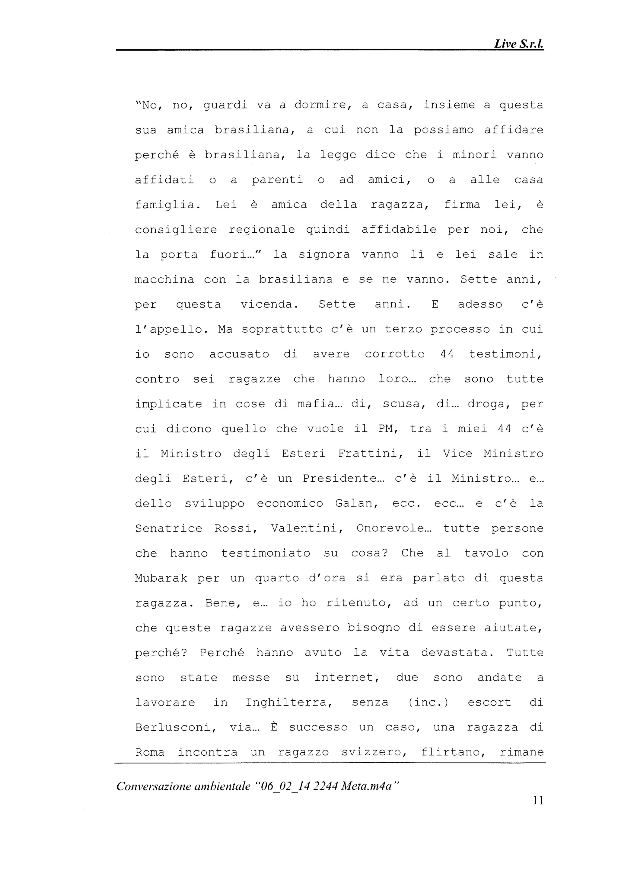 Le registrazioni di Berlusconi