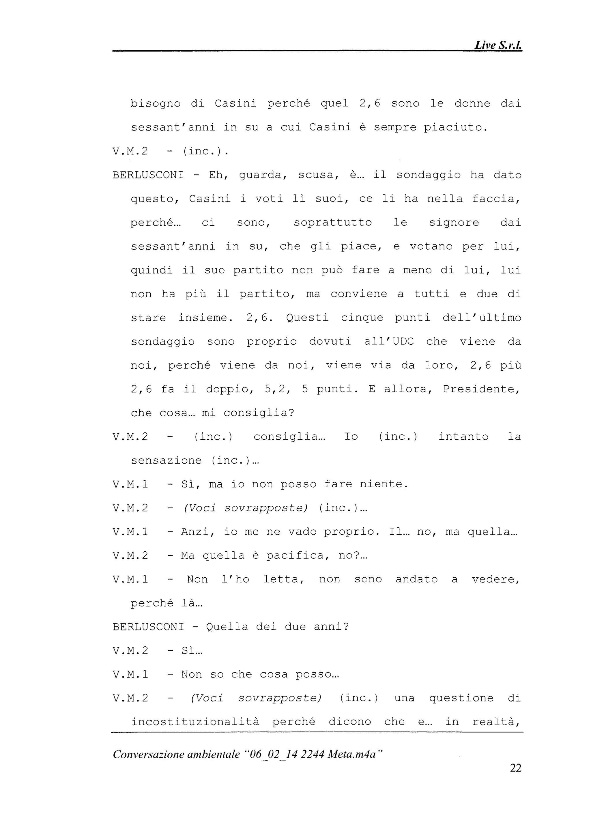 Le registrazioni di Berlusconi