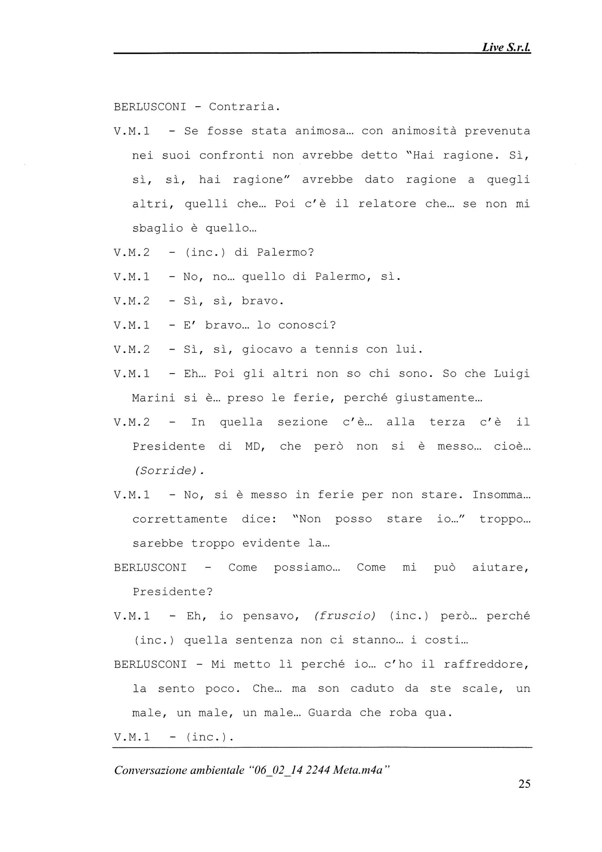 Le registrazioni di Berlusconi