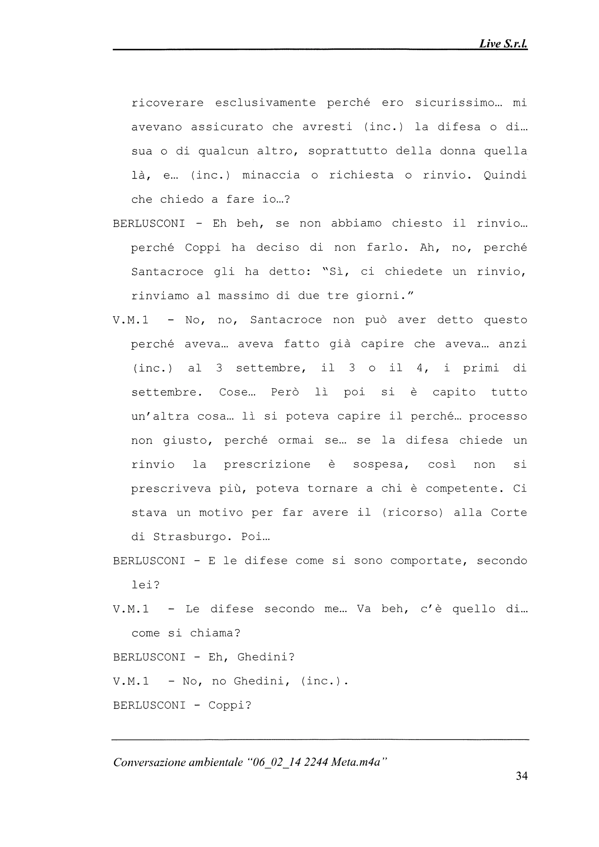 Le registrazioni di Berlusconi