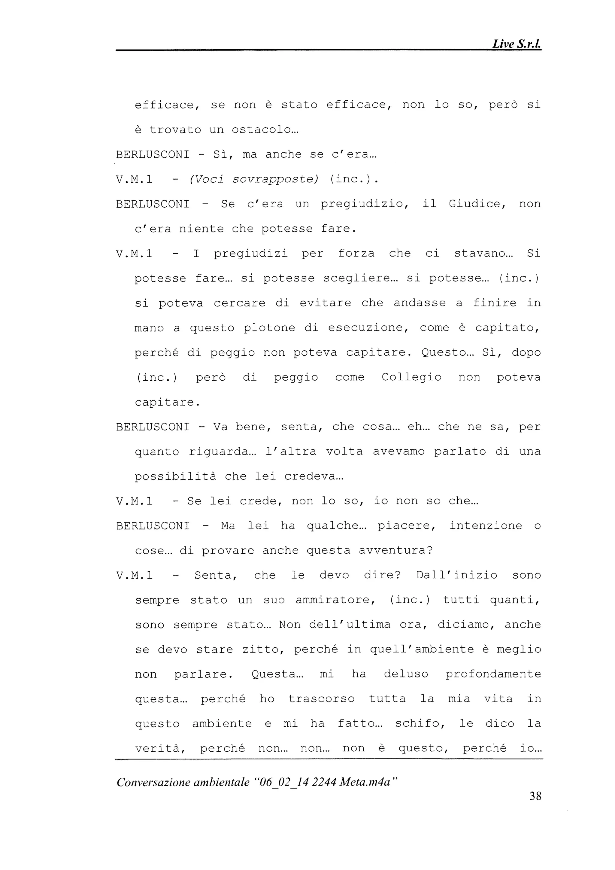 Le registrazioni di Berlusconi