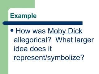 allegory in moby dick