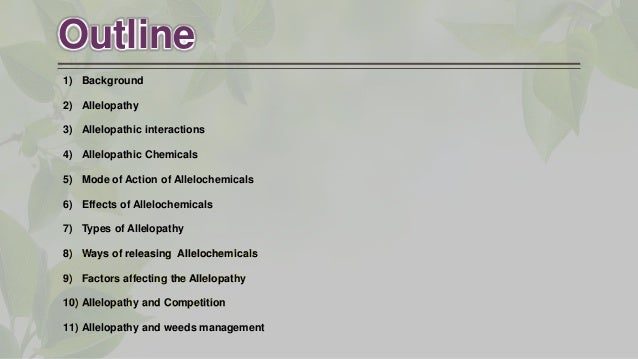 Allelopathy - 