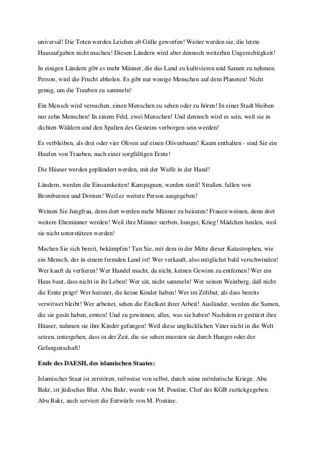 Allemand Zukunft Prophezeiten Ereignisse