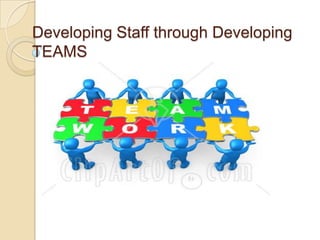 Developing Staff through Developing
TEAMS

 