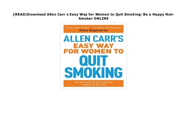 allen carr easy way to stop smoking pdf download