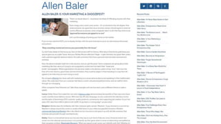 ALLEN BALER: IS YOUR MARKETING A SNOOZEFEST? Allen Baler Is Your Marketing a Snoozefest There’s no doubt about it – businesses are afraid of offending anyone with their marketing. Every image, every word, every action – it’s scrutinized to the nth degree. And while everyone can
agree that we as business owners should aspire to never be overtly offensive to anyone, some companies take it so far that they strive to be “approved by everyone yet appeal to no one.” Let’s use the analogy of putting your home on the market. If you’ve ever watched HGTV, you’re already
familiar with the same tired advice given by real estate professionals everywhere: “Keep everything neutral and remove your personality from the house.” So, that funky shade of chartreuse you love on that accent wall? It’s history. What about that kitschy gold lamp your spouse gave you as a
joke? Gone. And your Mickey Mouse collection? Nope – it gets the boot, but good. Next, every wall is painted eggshell, banal art adorns the walls, and every lick of your personal style has been removed and sanitized. Now, the above example might be a mite sarcastic, but you get the point.
Some companies are going about their marketing like they were just trying to win a popularity contest and not reach their “bread and butter” demographic. While organizations should never wade in the obvious waters of any “isms” that cross the lines of human decency, good taste, and
discrimination, they could be edgier in their branding in a way that will appeal to the folks they are most trying to reach. My company 4Patriots has done well with marketing to a conservative audience and speaking to their traditionalist values. We understand how our customers feel about
current cultural and political events, and we reaffirm them through our messaging. Other companies have followed suit. Take these examples and see how each used a different theme to make a splash: Humor: Dollar Shave Club nailed this one with a hilarious video demonstrating the
benefits of their razor and shave cream monthly home delivery service. With even the off-color language, no one could resist the infectious humor and the perks of becoming a DSC customer: quality products, convenience, and supporting job creation. In just two years, DSC went from $4M in
sales to over $65M. I’d say that’s a “cutting edge” success story! Metaphor: Allstate does this brilliantly with their character aptly named, “Mayhem.” A guy dressed in a suit and tie, Mayhem is always around the corner to wreak a little havoc in your otherwise peaceful existence. Allstate’s
commercials featuring Mayhem take a dry, bland service (insurance) and spice it up with skit-like scenarios that entertain and provoke thought simultaneously. Reality: Clorox is a household name, but one way they stay as such (kind of like any iconic American brand now woven into the
national consciousness) is to constantly up their game when it comes to advertising, exemplified by their campaign entitled, “Bleachable Moments.” What new parent or pet owner can’t identify with that? Whether it’s potty training or skydiving, Clorox pokes fun at all those moments we wish
we could erase (and now can, thanks to their reliable, trustworthy product.) Pushing the envelope in marketing doesn’t mean pushing people away. But if you’re not taking some risk to find your “true tribe” as it were, you’ll just be spinning your wheels and draining your coffers without the
ROI every business needs to stay profitable… and relevant. Allen Baler is a leading entrepreneur and Harvard grad. Allen Baler is a Partner in 4Patriots LLC, based in Nashville. Disclaimer: This blog post is not a substitute for the sound advice of a business professional with expertise in the
subject matter discussed. Please seek appropriate counsel on what strategies make sense for your business.
 