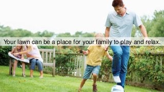 Your lawn can be a place for your family to play and relax.
 