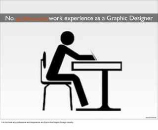 No professional work experience as a Graphic Designer
https://flic.kr/p/9wGg6q
I do not have any professional work experience as of yet in the Graphic Design Industry.
 