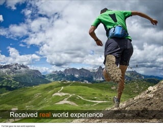 Received real world experience
https://flic.kr/p/a7KUvV
Full Sail gave me real world experience.
 