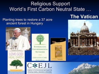 Religious Support World’s First Carbon Neutral State … Planting trees to restore a 37 acre  ancient forest in Hungary  The Vatican 