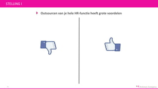 STELLING I
Outsourcen van je hele HR-functie heeft grote voordelen
11
 