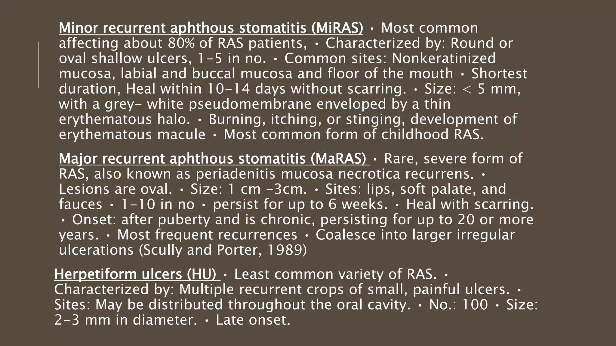 Minor Ras Ulcers Allergic and Immunologic Diseases of the Oral Cavity.pptx