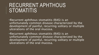 Major Ras Allergic and Immunologic Diseases of the Oral Cavity.pptx