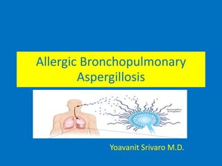 Allergic Bronchopulmonary 
Aspergillosis 
Yoavanit Srivaro M.D. 
 