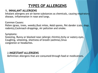 Allergen Inhalation Comprehensive Overview of Allergic and Hypersensitivity Reactions ...