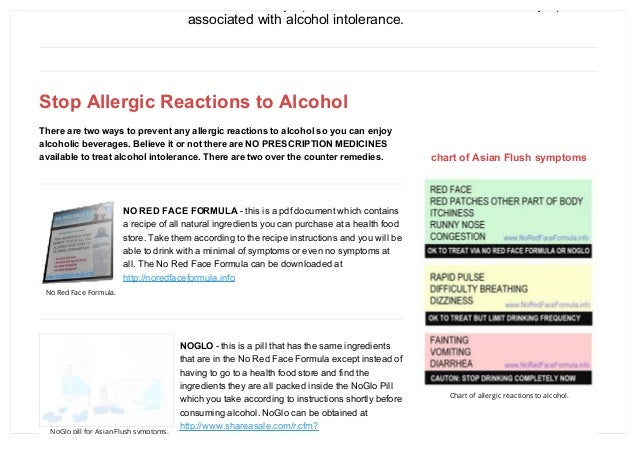 Alcohol Allergy Treatment , Alcohol Allergy And Intolerance: Rash ...