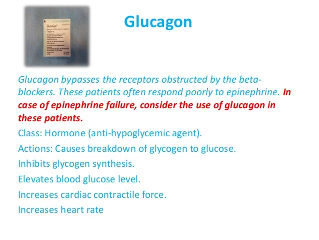 beta blocker antidote glucagon