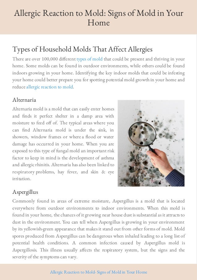 Allergic Reaction to Mold