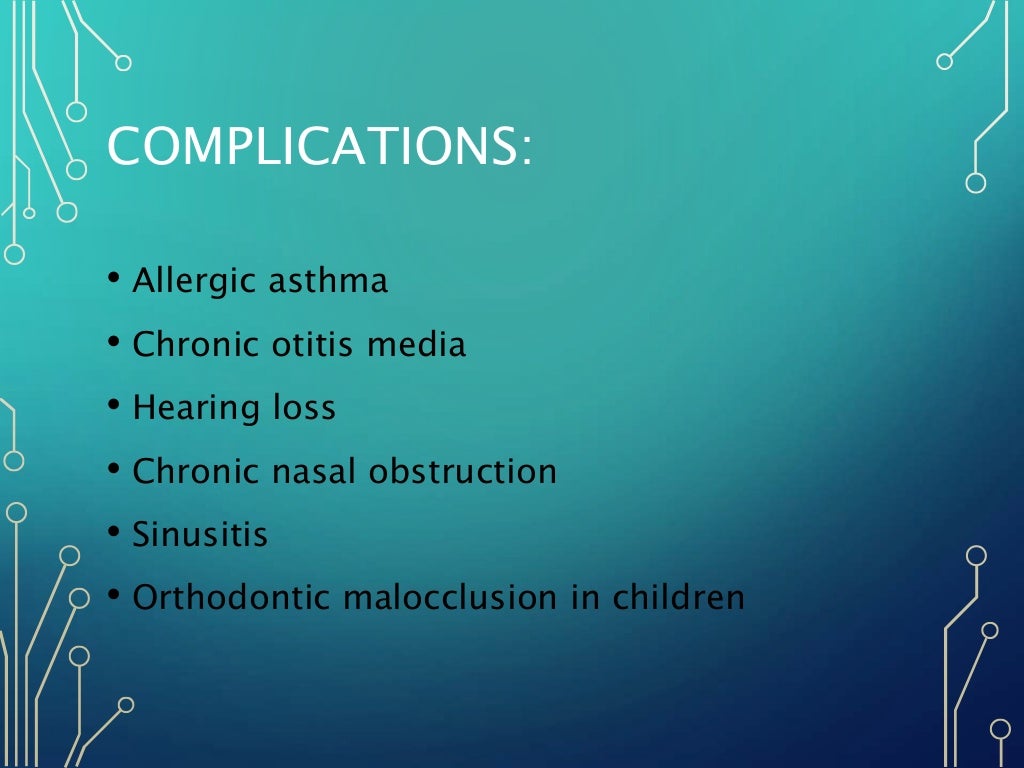 Allergic rhinitis presentation