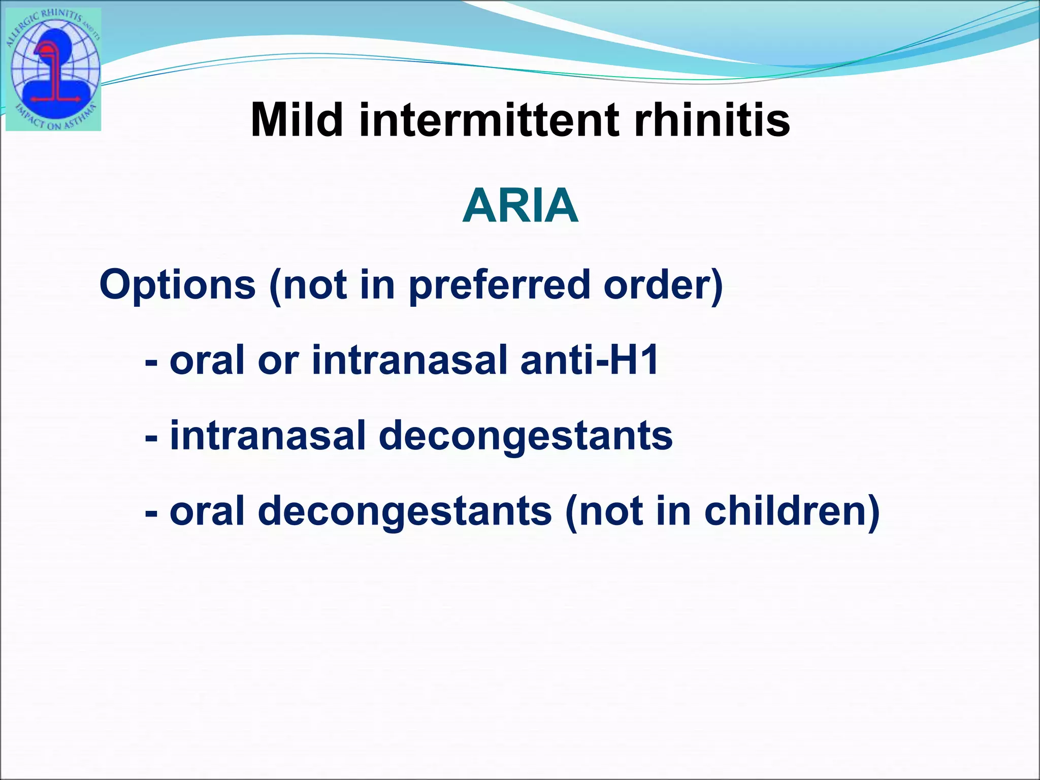 Mild Rhinitis ALLERGIC RHINITIS.ppt