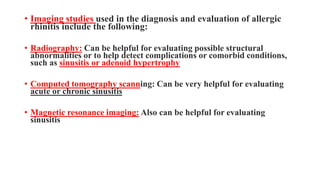Allergic Rhinitis, cayse and mangement .pptx