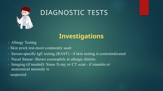 Comprehensive Overview of Allergic Rhinitis: Symptoms, Diagnosis, and ...