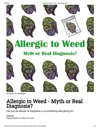 Can You Be Allergic to Weed?