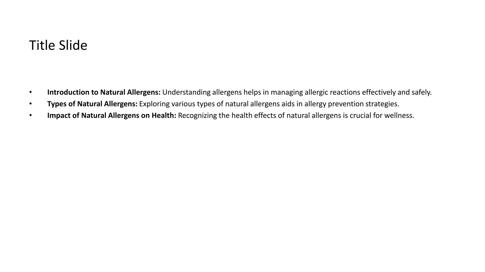 Allergies And Natural Allergens Overview Pptx Allergies Photo Inspiration