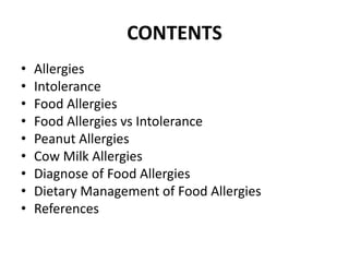 Allergies and intolerances | PPT