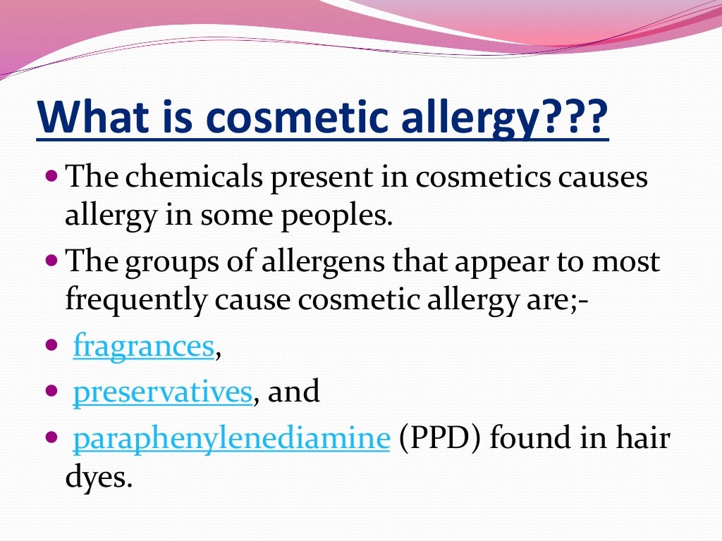 Allergies due to chemicals