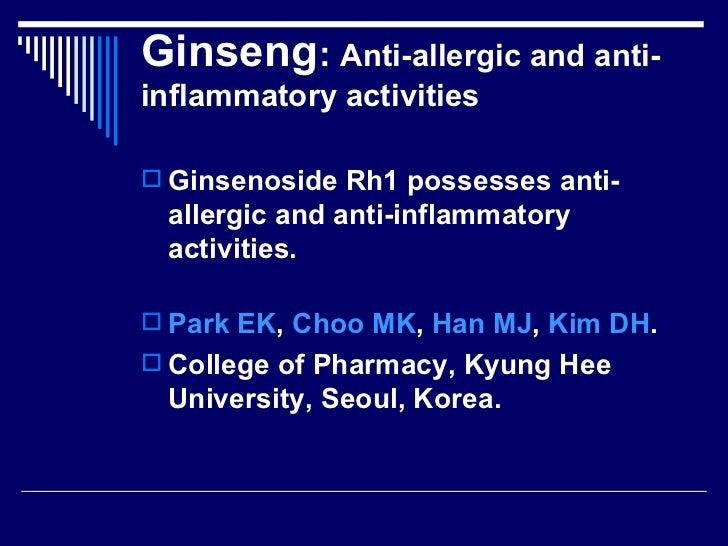 Allergy And Ginseng Case Study
