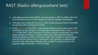 Allergy Rast Panel Allergy basic tests | PPTX