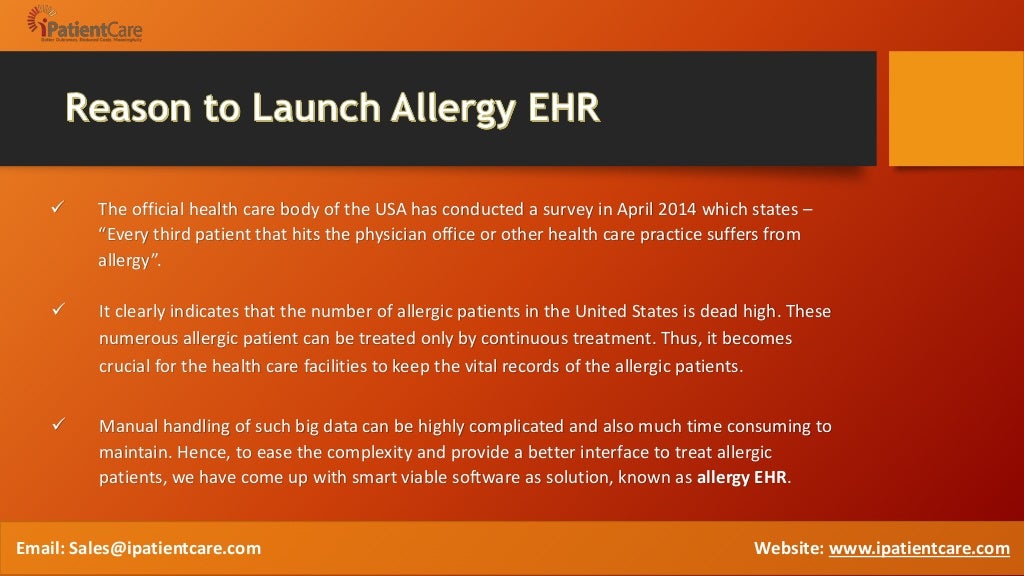 Allergy ehr ideal platform to track allergies and vitals