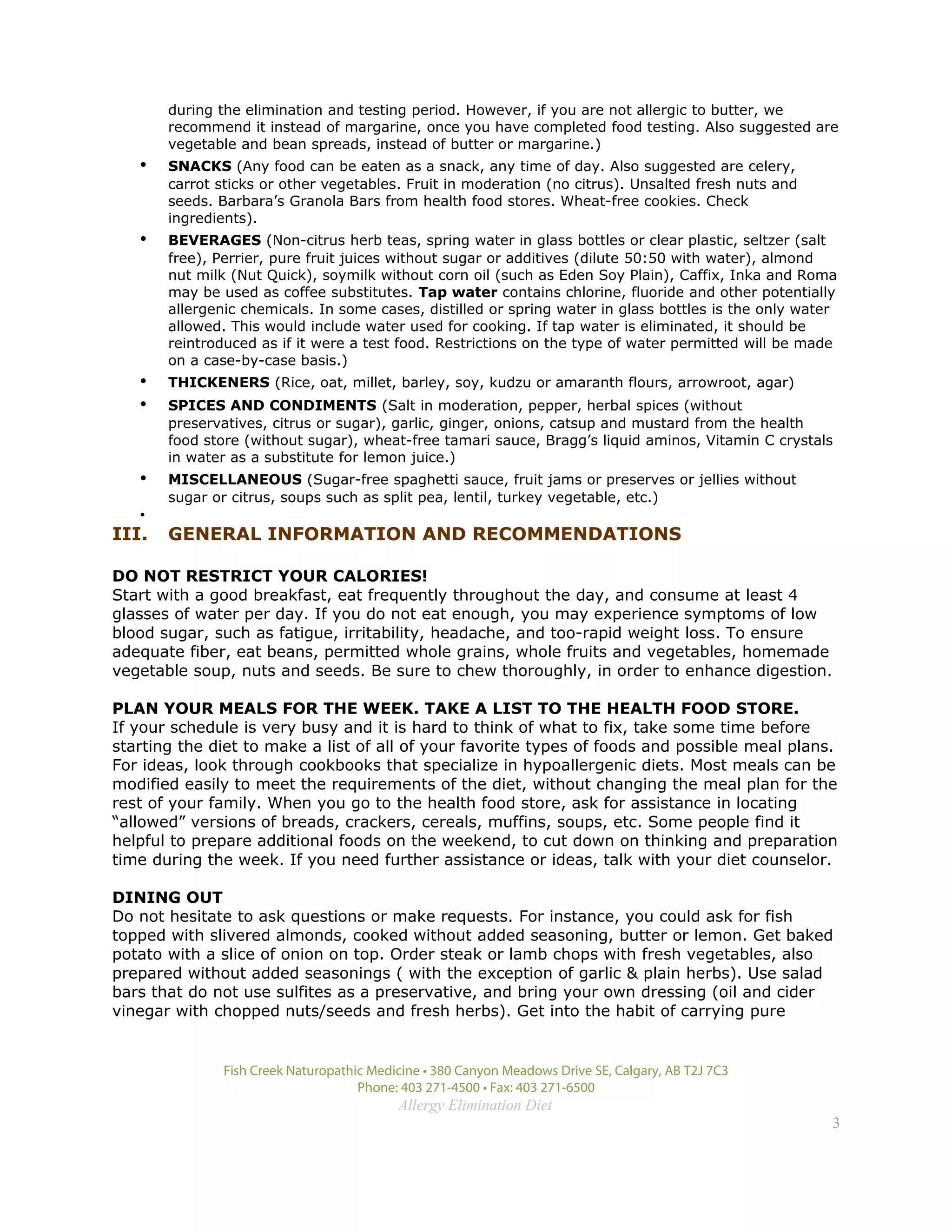 Allergy eliminationdiet | PDF