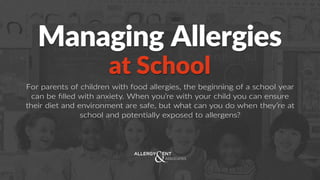 Managing Allergies at School